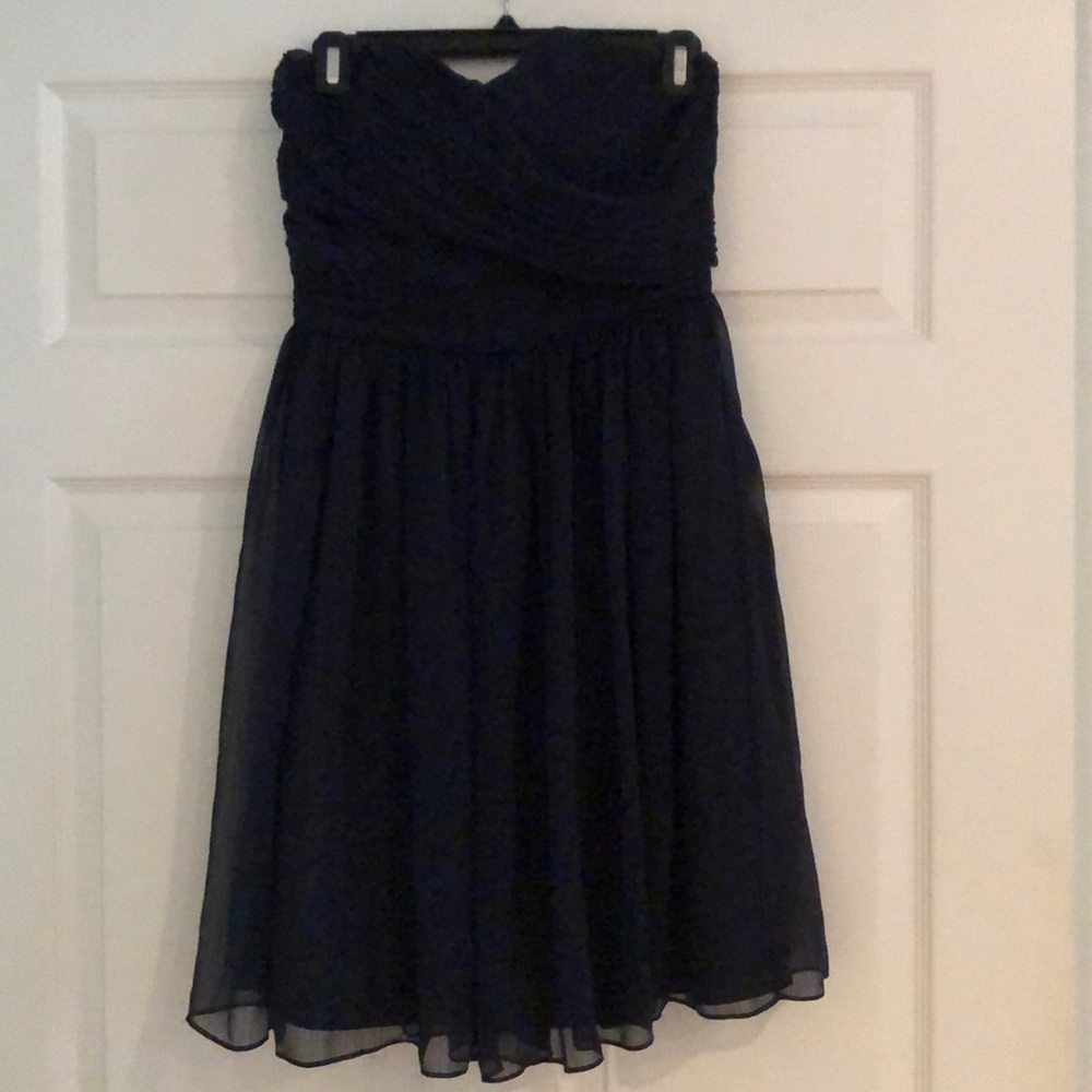 JCrew Navy Strapless Dress